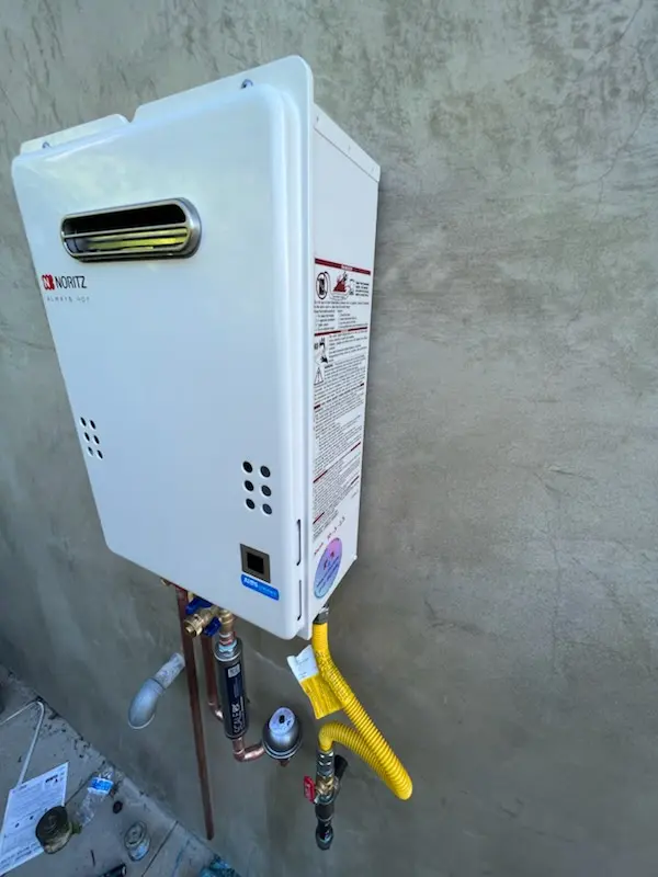 Tankless water heater installation for Marion Franklin homes